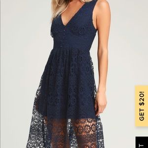 Blue lace dress